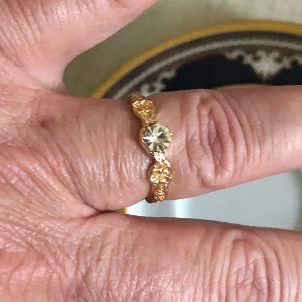 Minimalist Rhinestone Stacking Ring